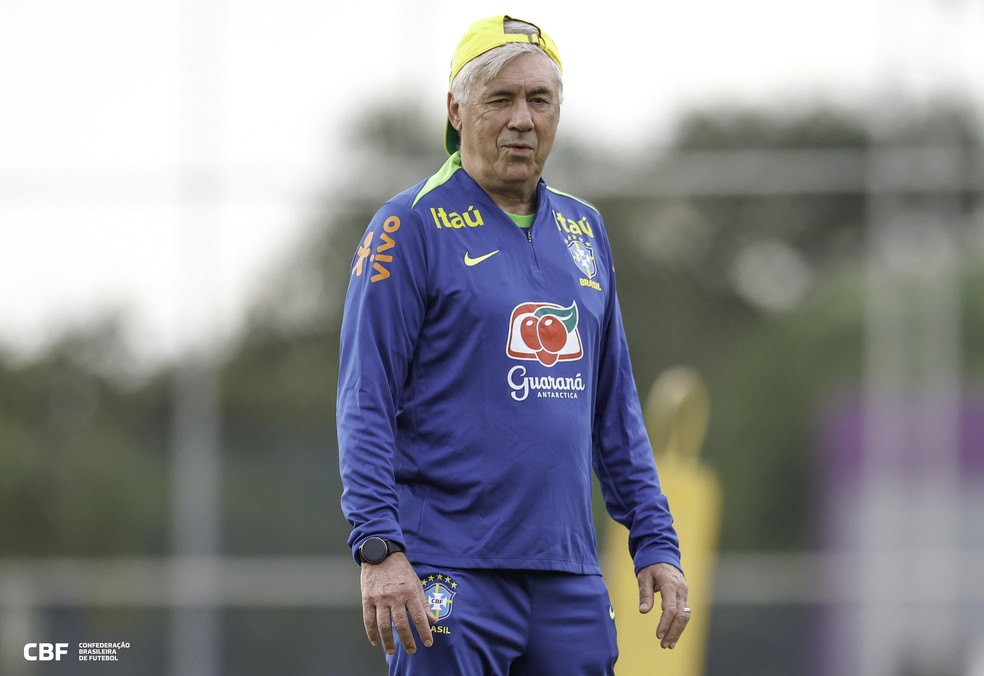 Carlo Ancelotti, técnico da Seleção, completa 66 anos nesta terça — Foto: Rafael Ribeiro / CBF